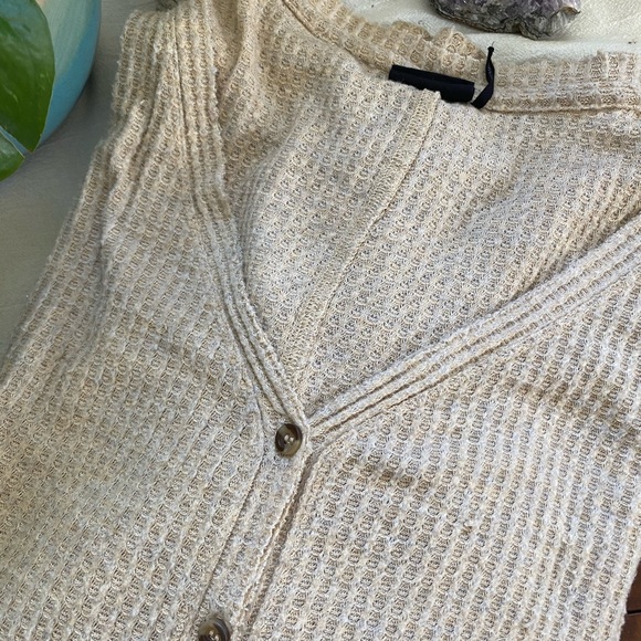 urban outfitters out from under thermal button up long sleeve top, size XL - Picture 2 of 3